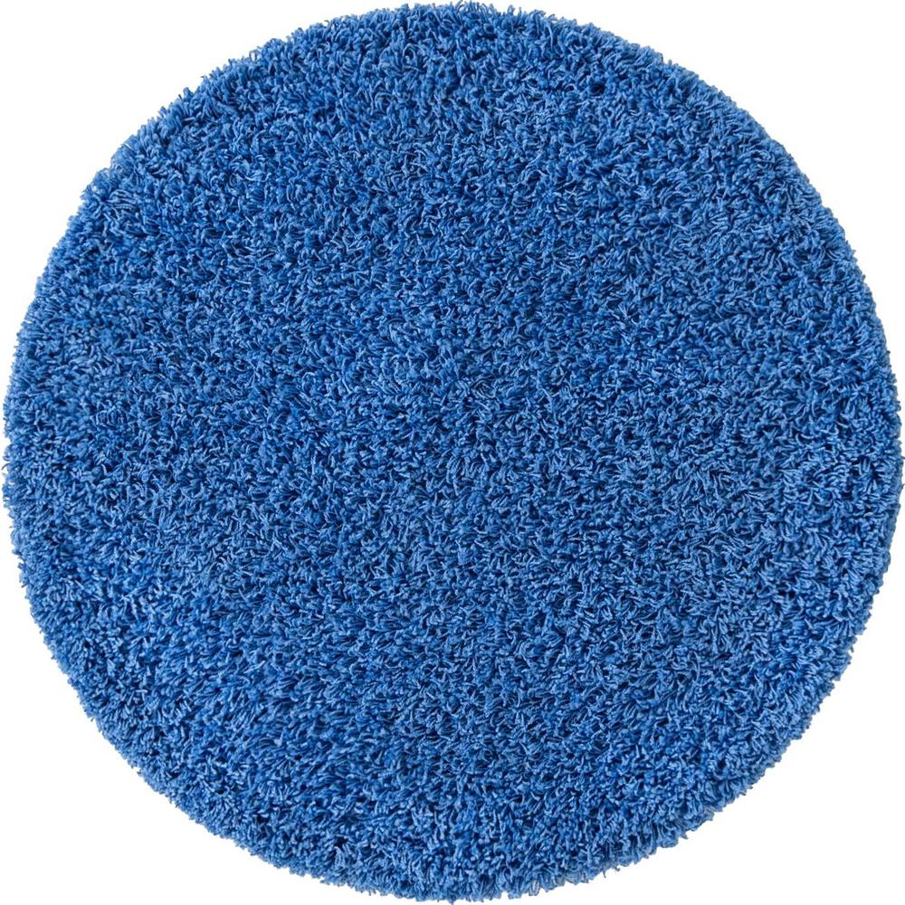 Unique Loom 3 Ft Round Rug in Periwinkle Blue (3151477). Picture 1