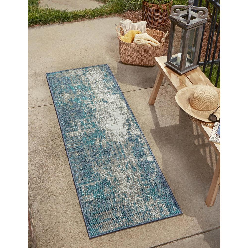 Unique Loom 6 Ft Runner in Blue (3157748). Picture 1
