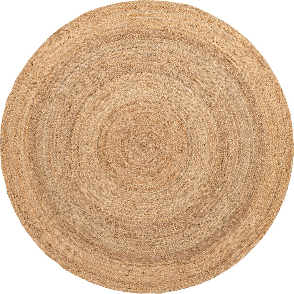 Unique Loom 7 Ft Round Rug in Natural (3150068). Picture 1