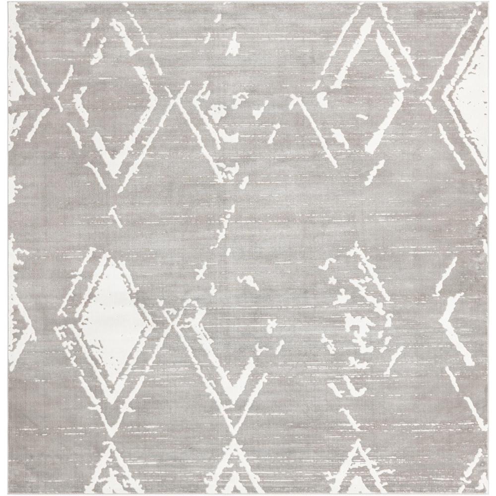 Uptown Carnegie Hill Area Rug 7' 10" x 7' 10", Square Gray. Picture 1