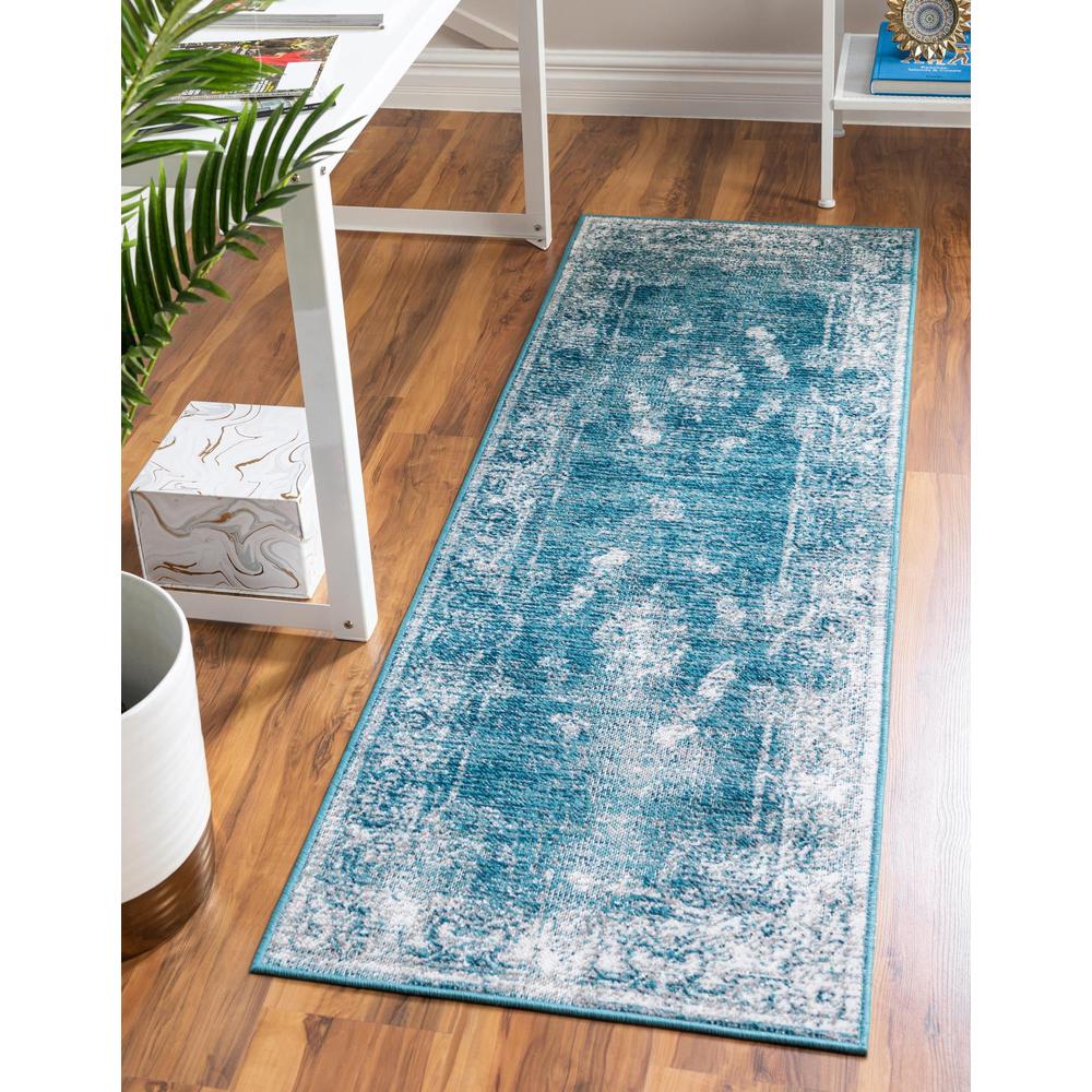 Unique Loom 6 Ft Runner in Blue (3149272). Picture 2