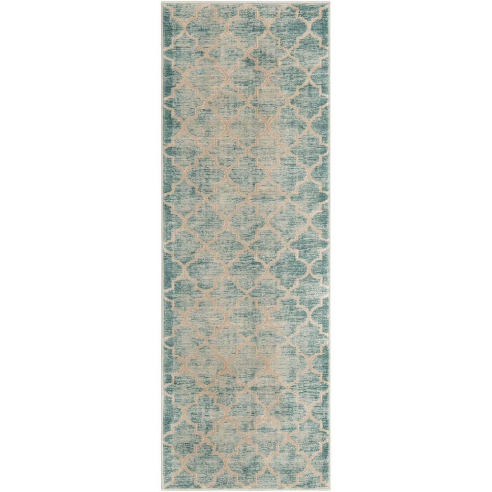 Uptown Area Rug 2' 2" x 6' 1", Runner, Teal. Picture 1