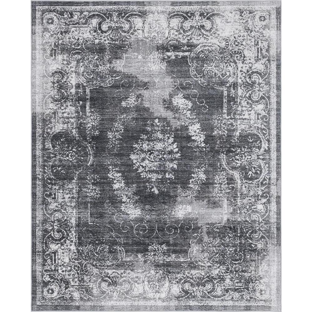 Unique Loom Rectangular 8x10 Rug in Charcoal (3149274). Picture 1