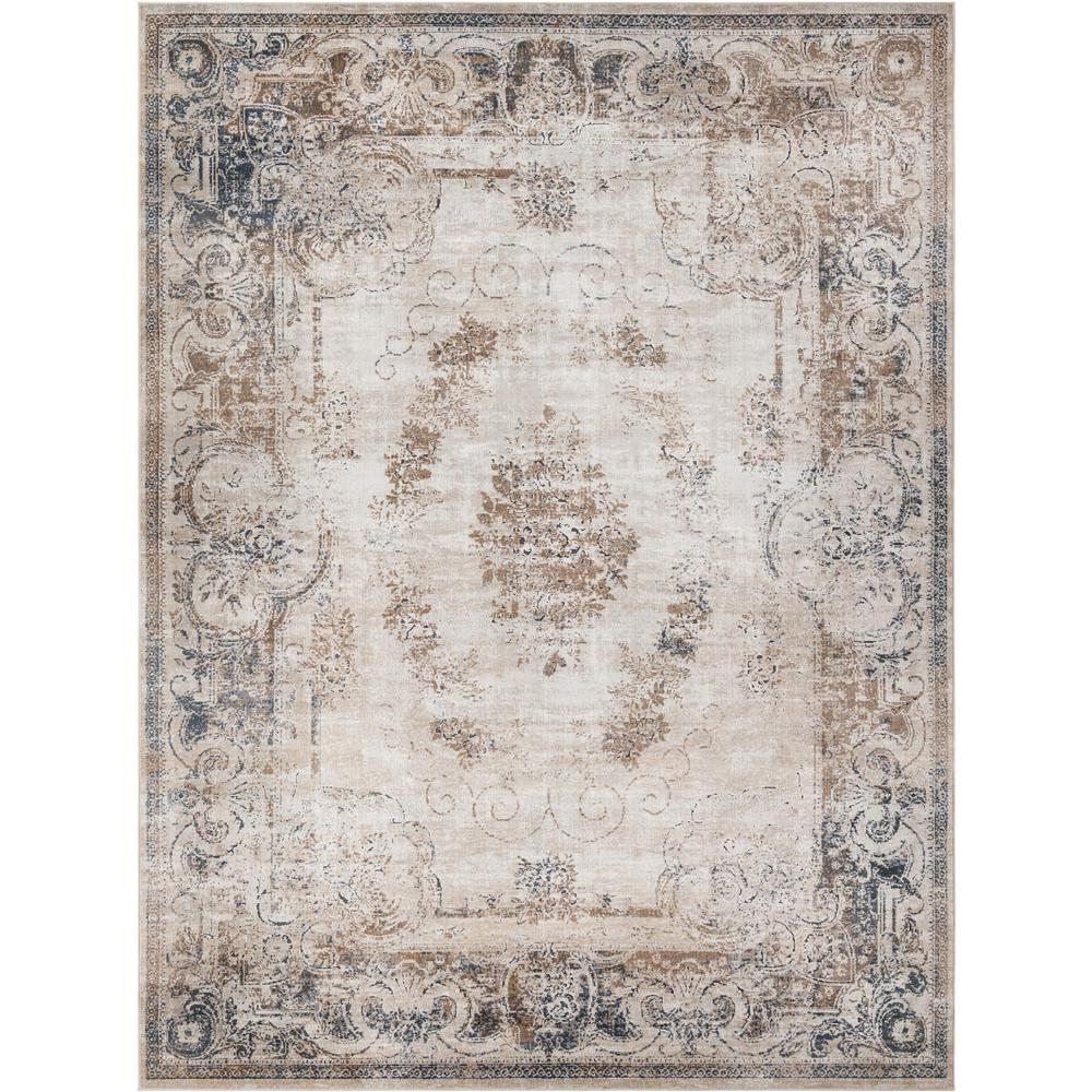 Chateau Lincoln Area Rug 10' 0" x 13' 1", Rectangular Blue Cream. Picture 1