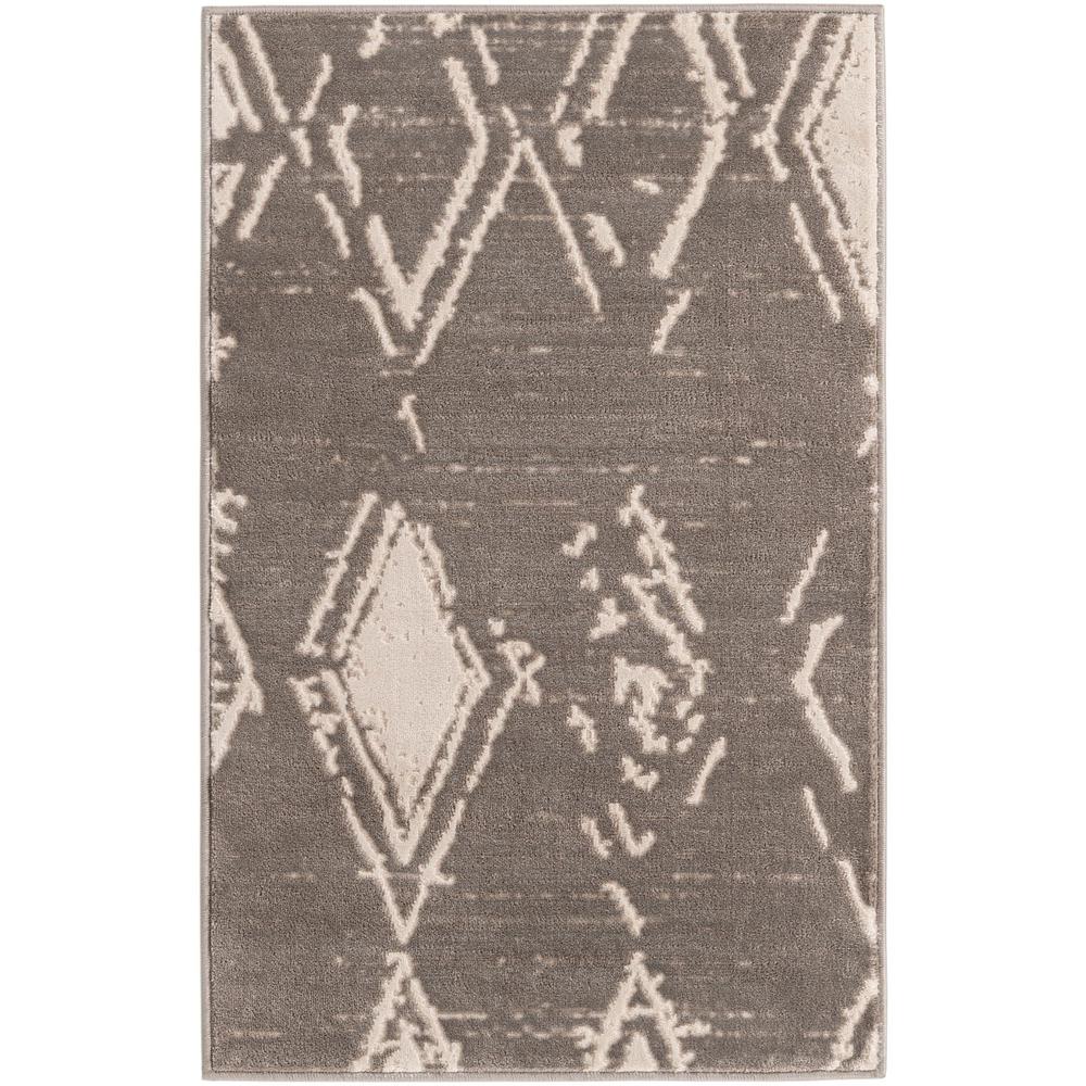 Uptown Carnegie Hill Area Rug 2' 0" x 3' 1", Rectangular Gray. Picture 1