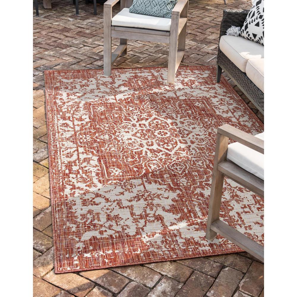 Jill Zarin Outdoor Collection, Area Rug, Rust Red, 2' 2" x 3' 0", Rectangular. Picture 2