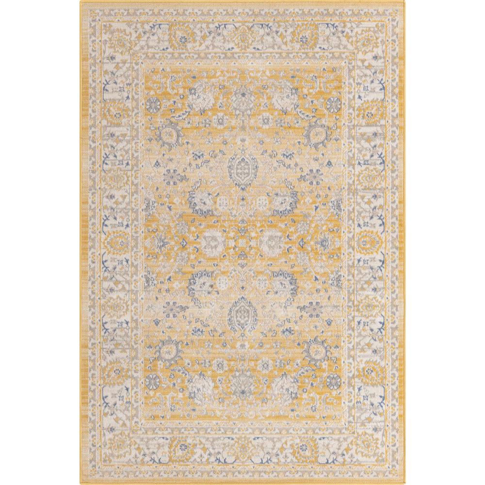 Unique Loom Rectangular 4x6 Rug in Tuscan Yellow (3155035). Picture 1