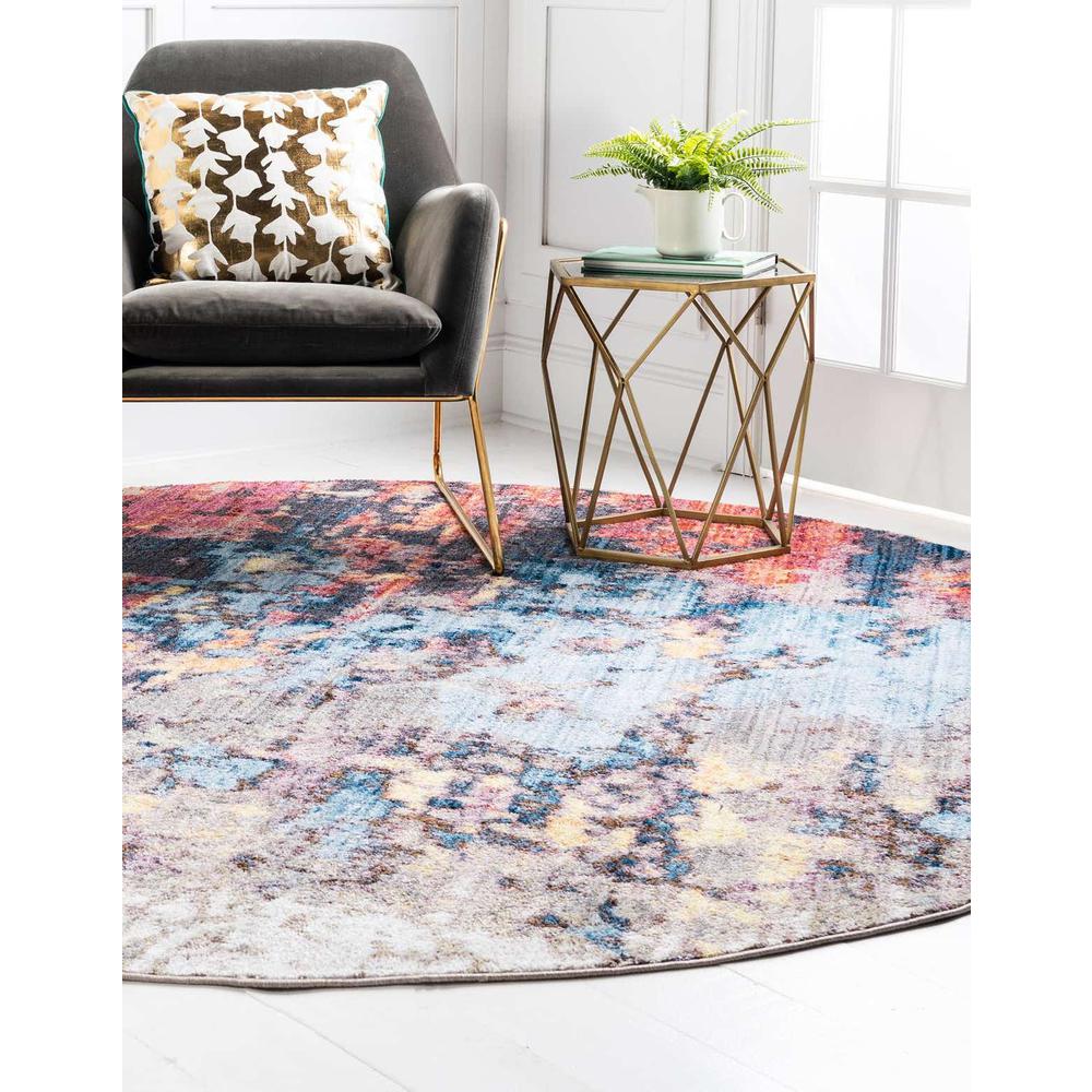 Downtown Chelsea Area Rug 5' 3" x 5' 3", Round Multi. Picture 3