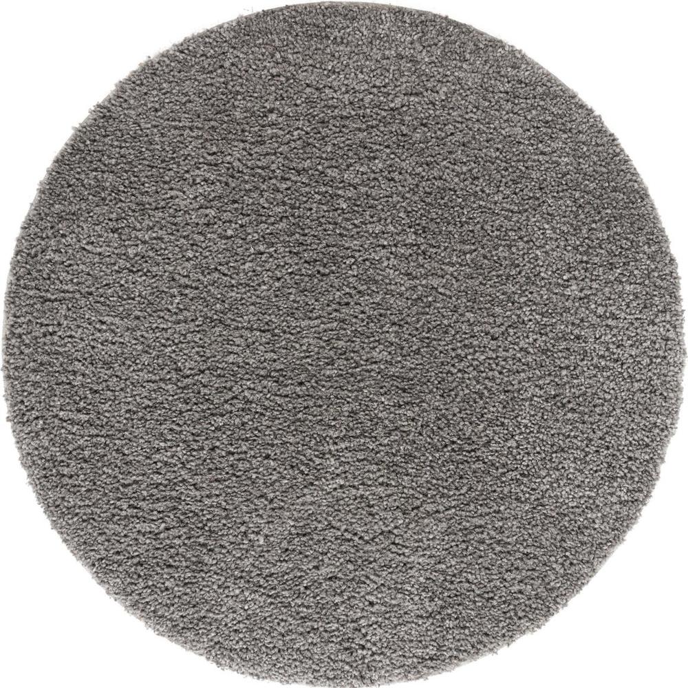 Unique Loom 3 Ft Round Rug in Gray (3152892). Picture 1