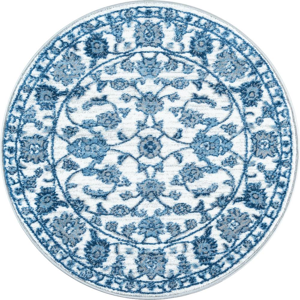 Unique Loom 3 Ft Round Rug in Ivory (3150716). Picture 1