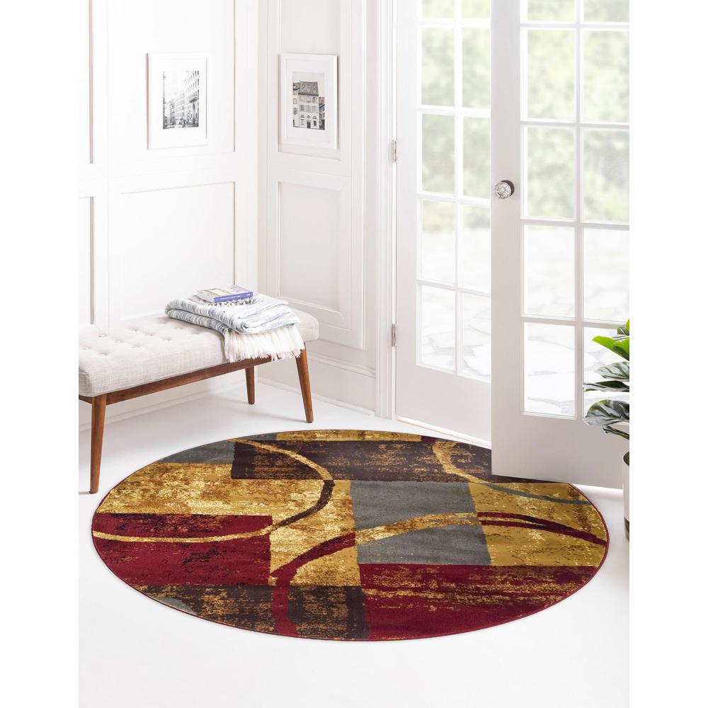 Barista Collection, Area Rug, Multi, 10' 0" x 10' 0", Round. Picture 3