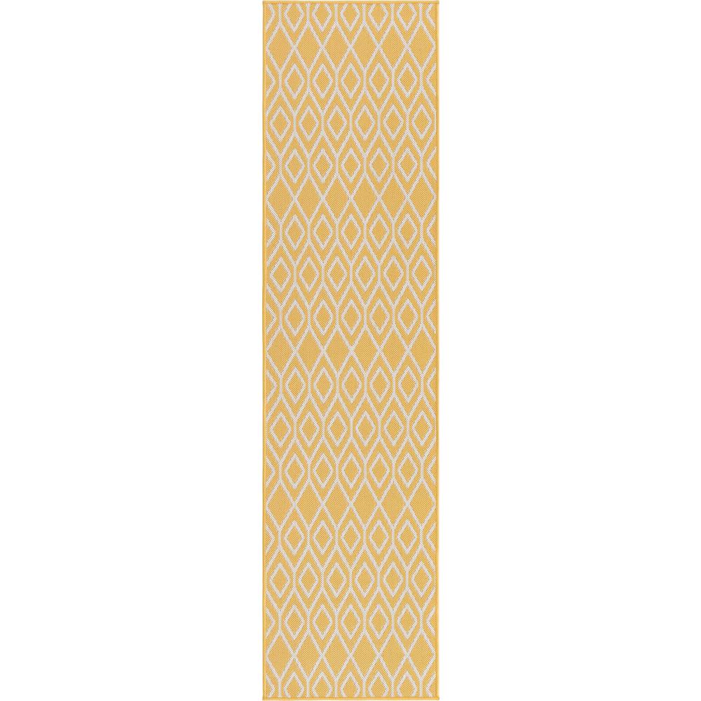 Jill Zarin Outdoor Turks and Caicos Area Rug 2' 0" x 8' 0", Runner Yellow Ivory. Picture 1