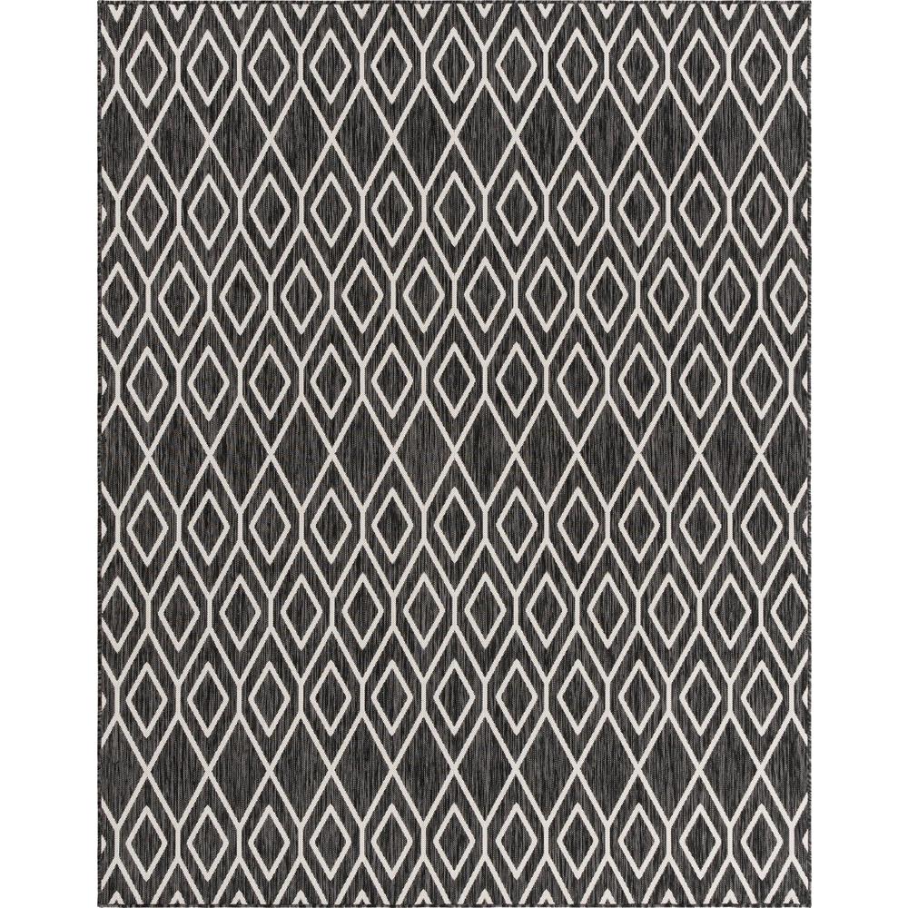 Jill Zarin Outdoor Turks and Caicos Area Rug 7' 10" x 10' 0", Rectangular Charcoal Gray. Picture 1