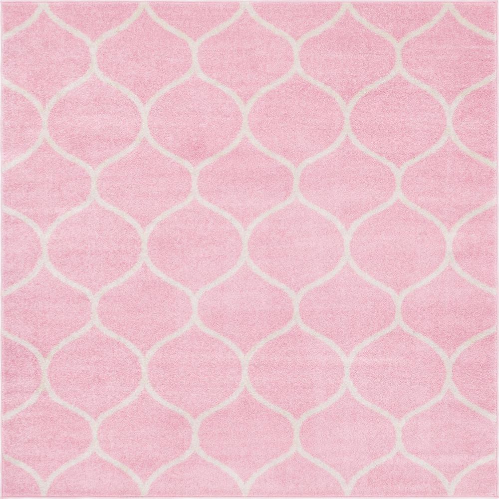 Unique Loom 7 Ft Square Rug in Pink (3151546). Picture 1