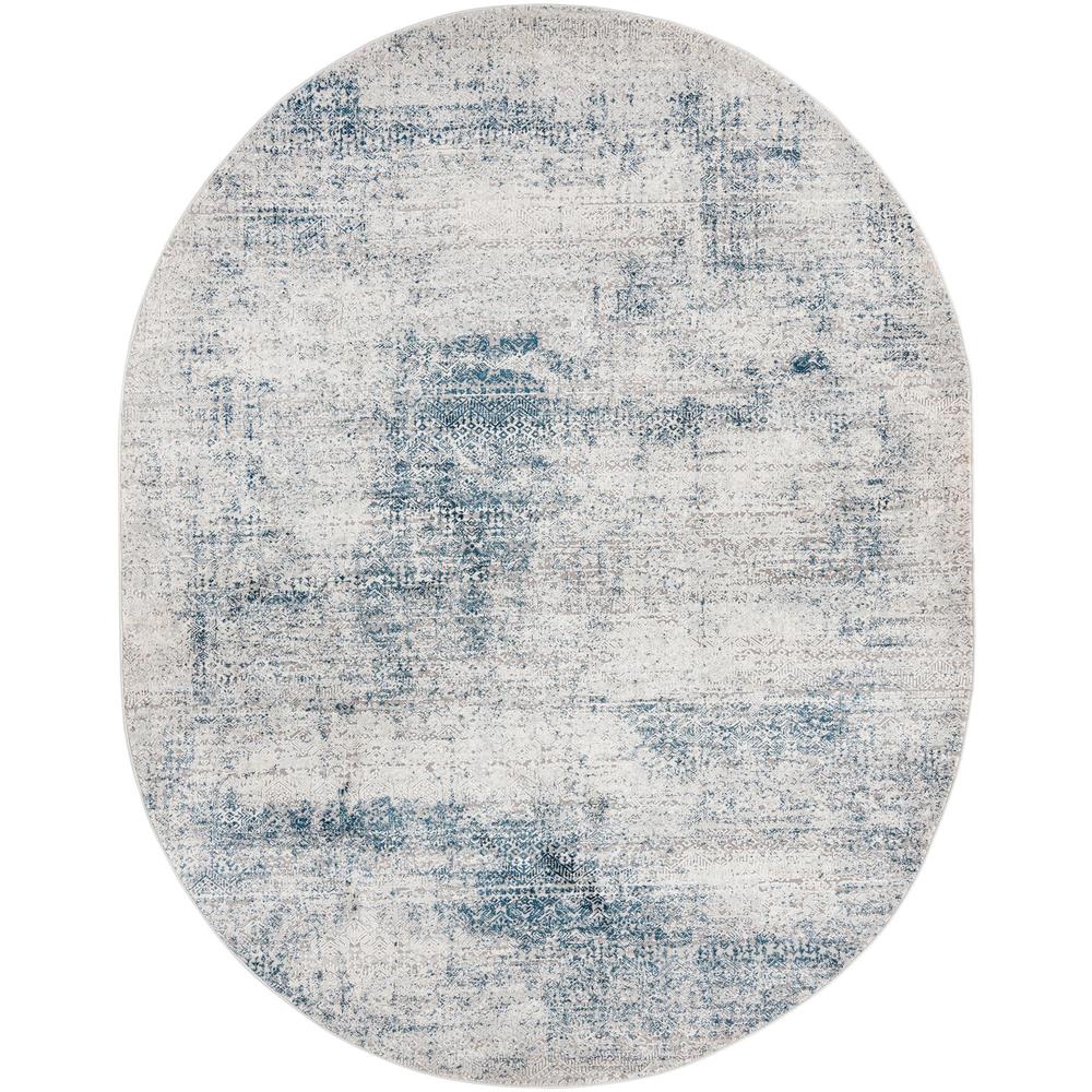 Finsbury Sarah Area Rug 7' 10" x 10' 0", Oval Blue. Picture 1