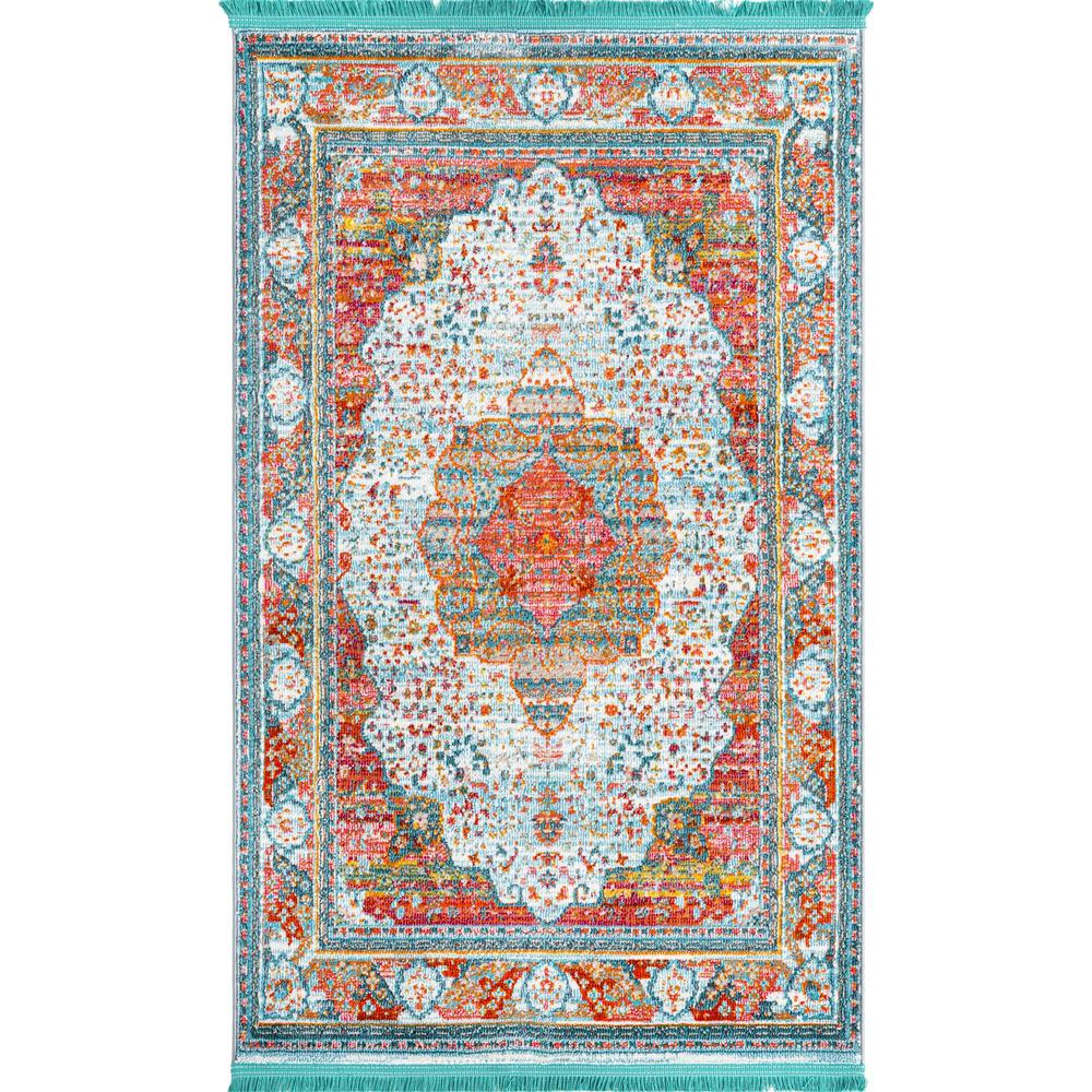 Baracoa Collection, Area Rug, Light Blue, 3' 3" x 5' 3", Rectangular. Picture 1