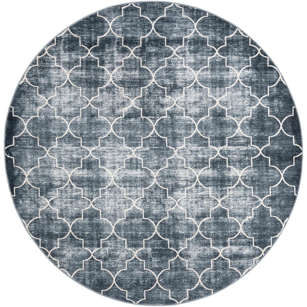 Uptown Area Rug 7' 10" x 7' 10", Round Navy Blue. Picture 1
