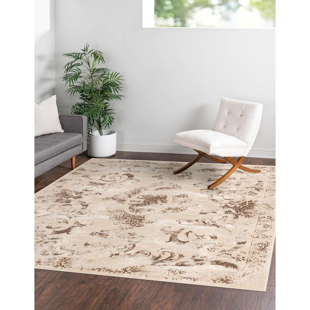 Finsbury Diana Area Rug 7' 10" x 7' 10", Square Beige. Picture 2