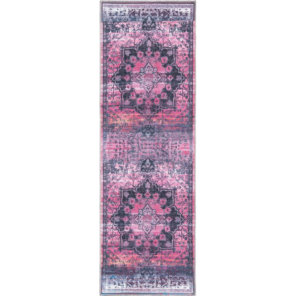Unique Loom 6 Ft Runner in Rose (3166800). Picture 1