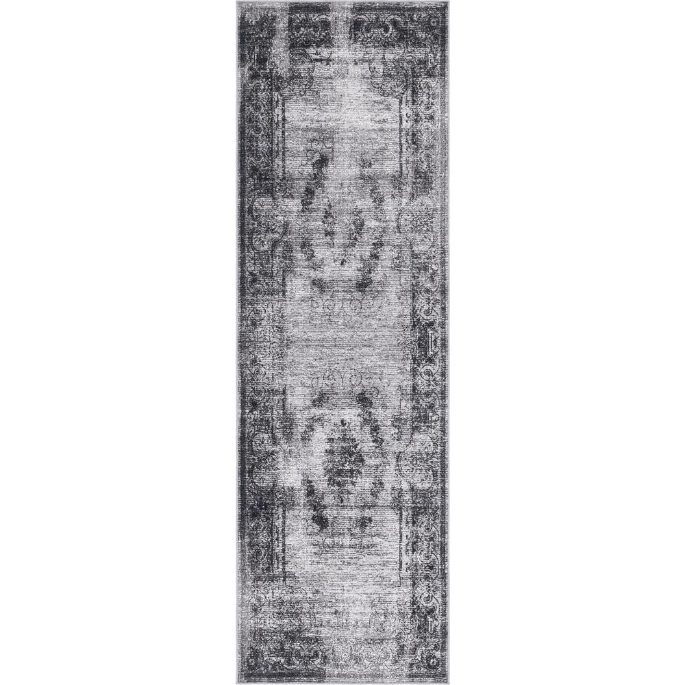 Unique Loom 10 Ft Runner in Gray (3149261). Picture 1