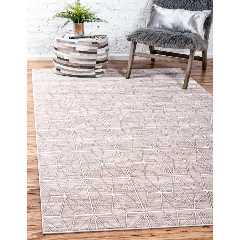 Uptown Fifth Avenue Area Rug 1' 8" x 1' 8", Square Light Brown. Picture 2
