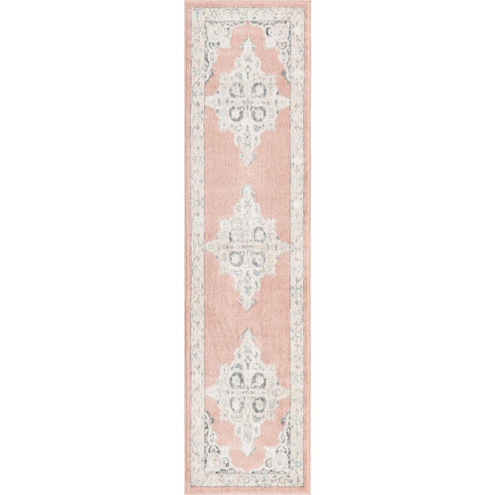 Unique Loom 8 Ft Runner in Pink (3158907). Picture 1
