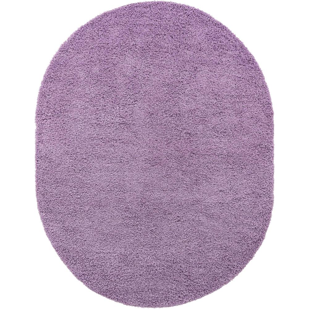 Unique Loom 8x10 Oval Rug in Lilac (3151455). Picture 1