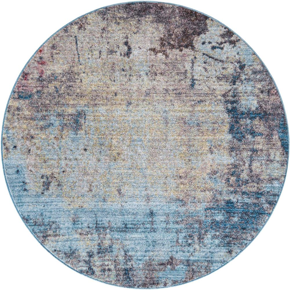 Downtown Greenwich Village Area Rug 5' 3" x 5' 3", Round Multi. Picture 1
