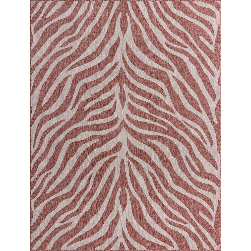 Outdoor Safari Collection, Area Rug, Rust Red, 9' 0" x 12' 0", Rectangular. Picture 1
