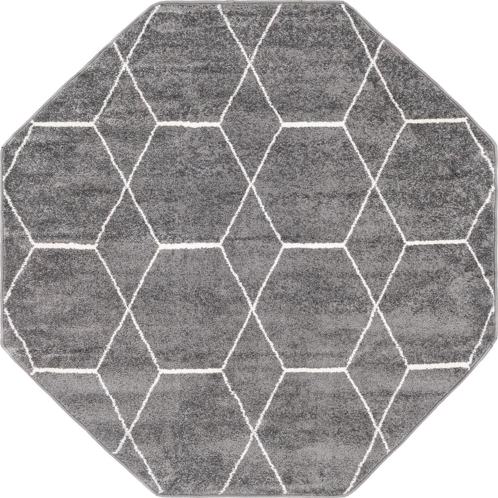 Unique Loom 5 Ft Octagon Rug in Dark Gray (3151489). The main picture.