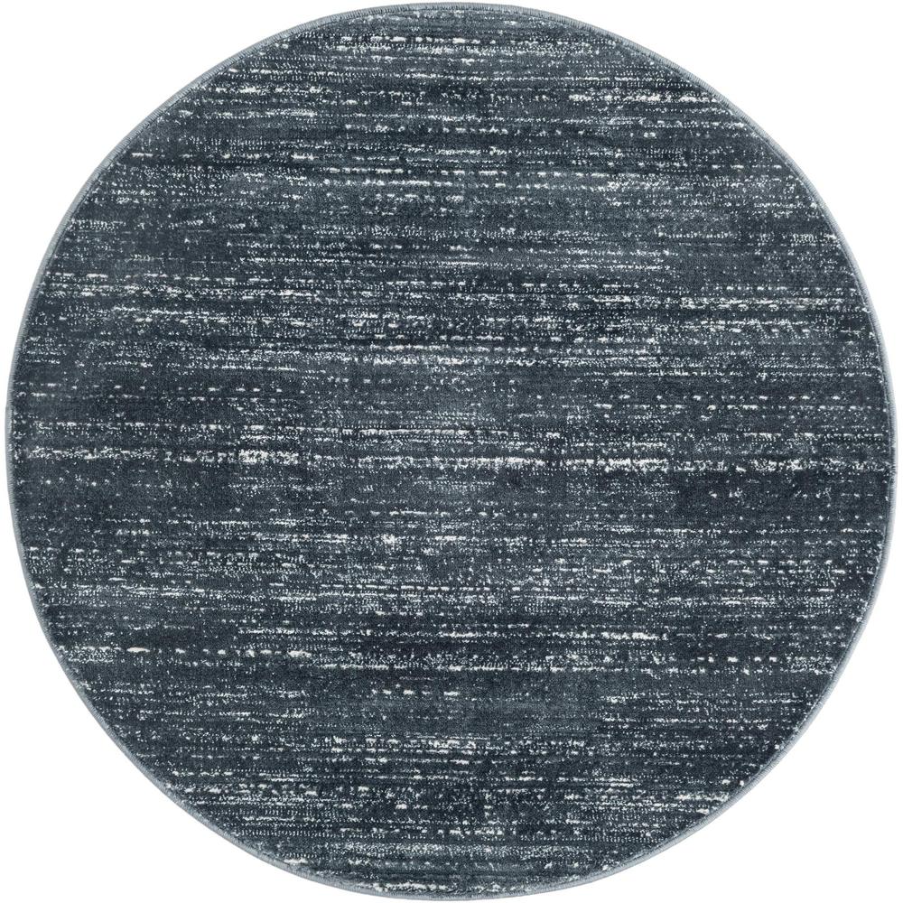 Uptown Madison Avenue Area Rug 3' 3" x 3' 3", Round Navy Blue. Picture 1