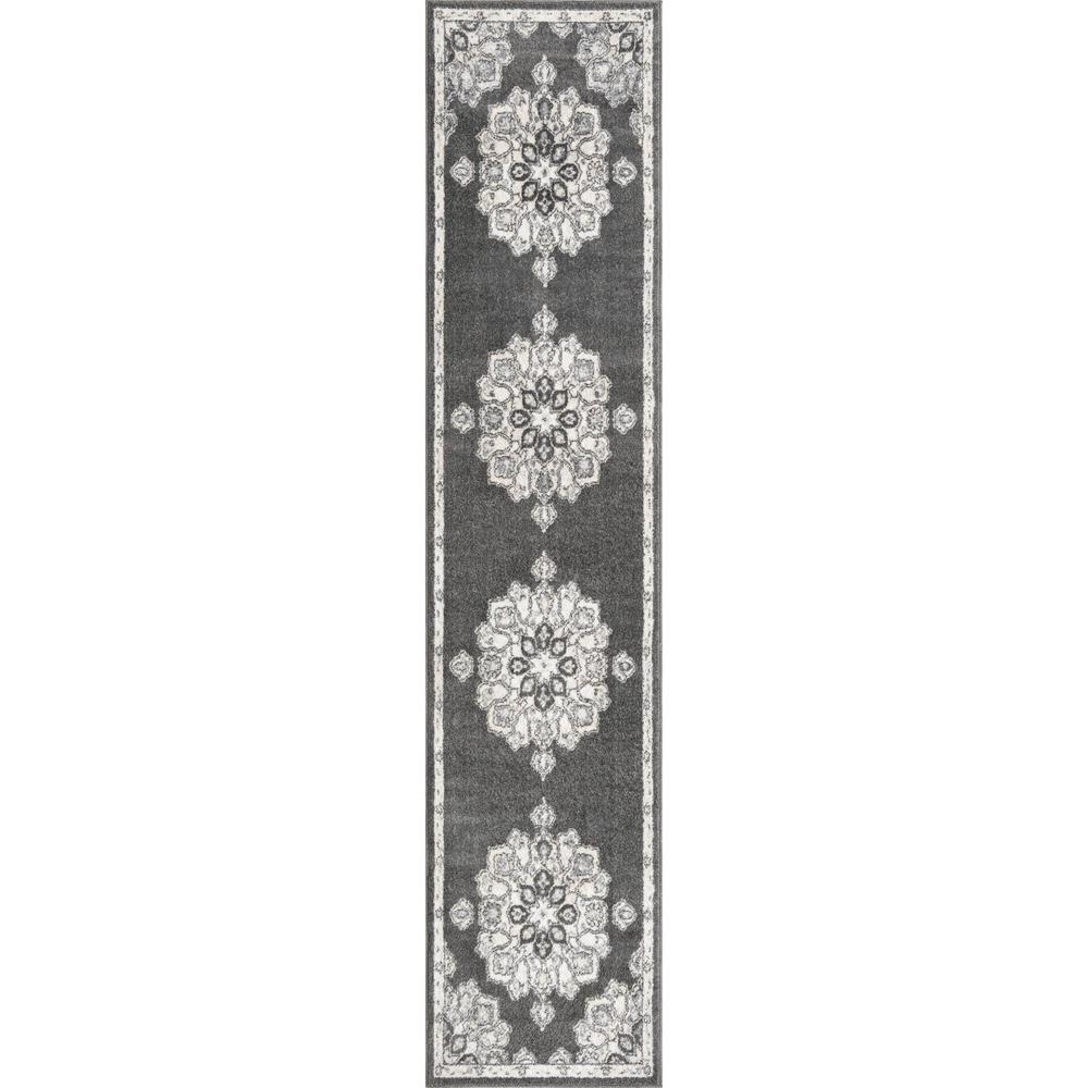 Unique Loom 12 Ft Runner in Charcoal (3158764). Picture 1