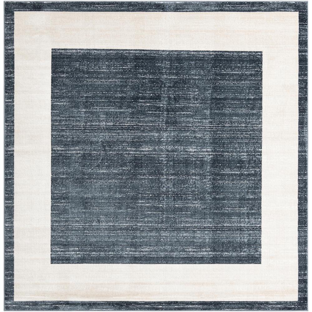Uptown Yorkville Area Rug 7' 10" x 7' 10", Square Navy Blue. Picture 1