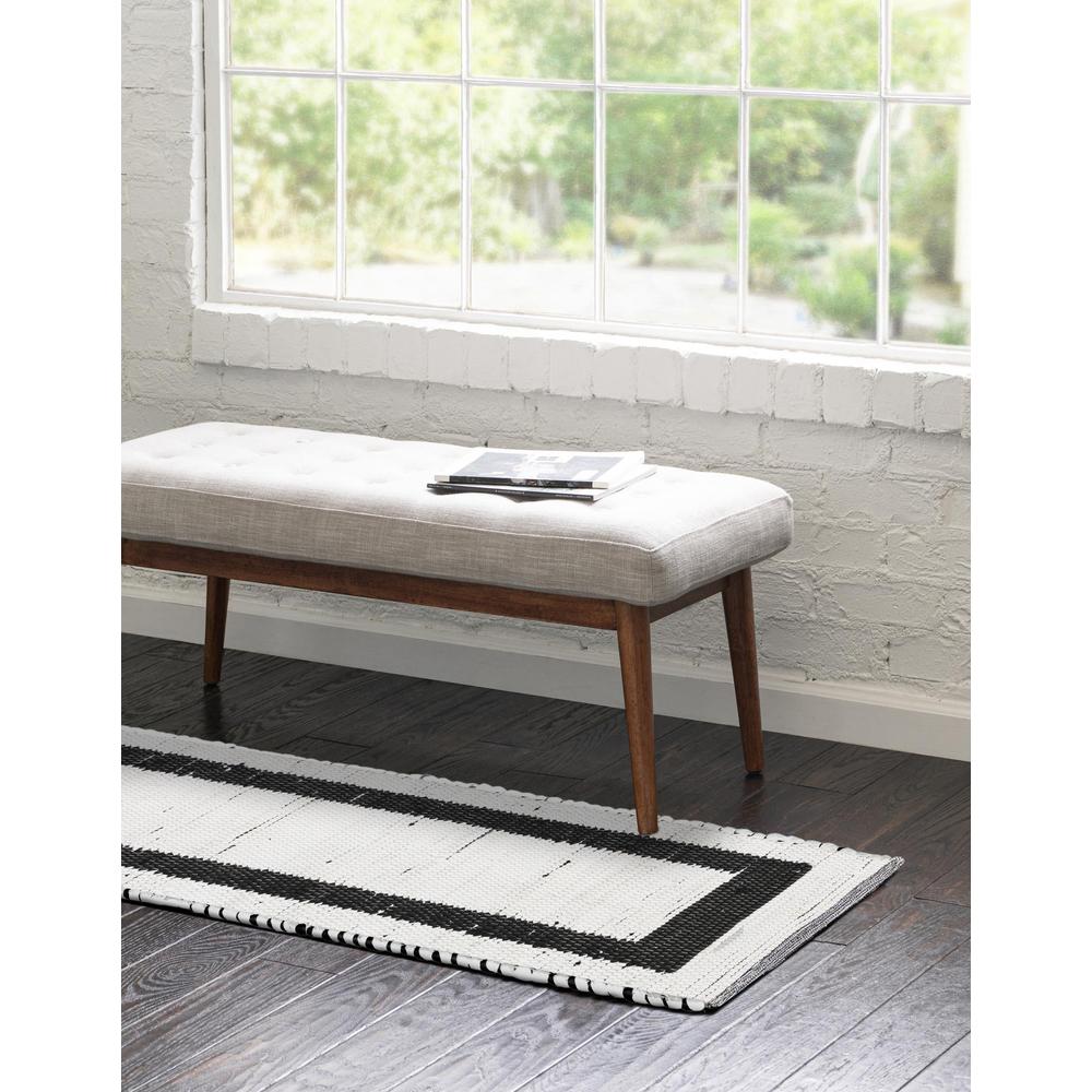 Unique Loom 6 Ft Runner in White (3153972). Picture 3