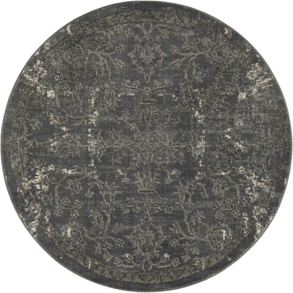 Portland Albany Area Rug 5' 3" x 5' 3", Round Blue. Picture 1