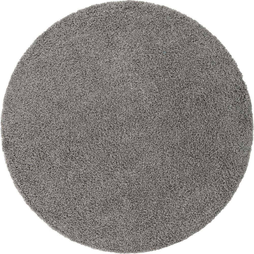 Unique Loom 7 Ft Round Rug in Cloud Gray (3151295). Picture 1