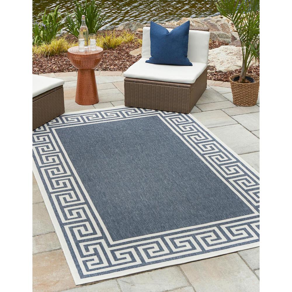 Unique Loom 1 Ft Square Sample Rug in Navy Blue (3157843). Picture 1