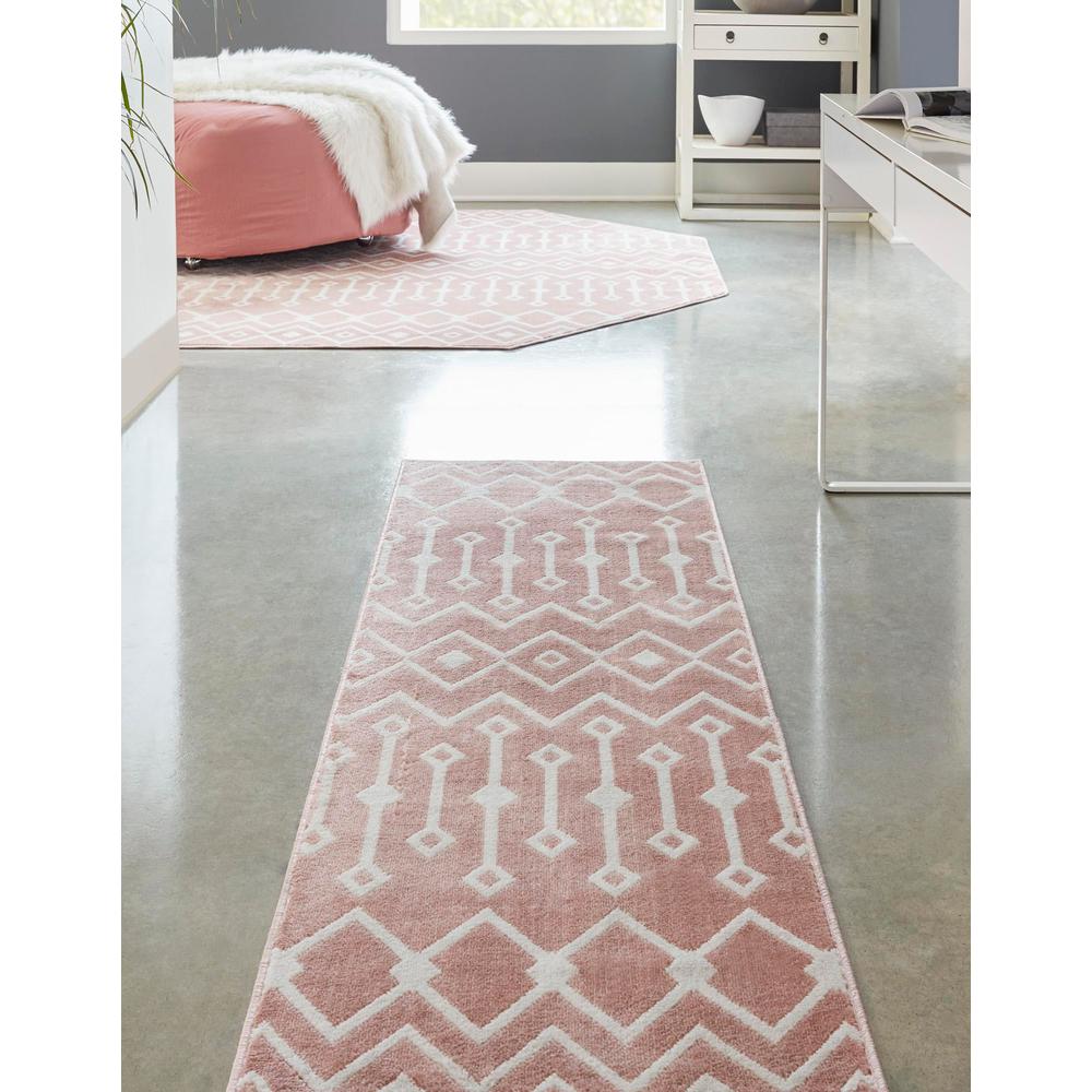 Unique Loom 6 Ft Runner in Pink (3160991). Picture 3