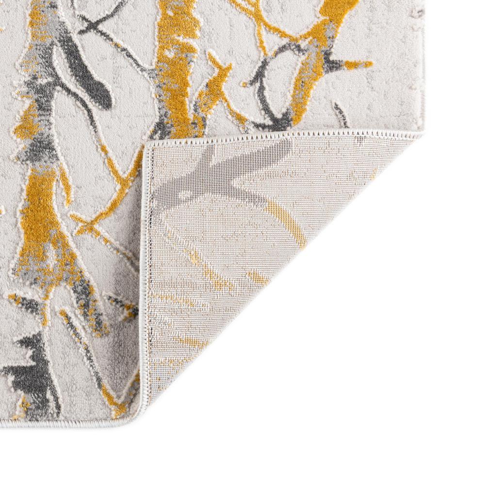 Finsbury Anne Area Rug 7' 10" x 7' 10", Square Yellow and Gray. Picture 7