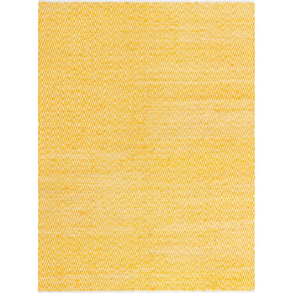 Unique Loom Rectangular 9x12 Rug in Yellow (3153231). Picture 1