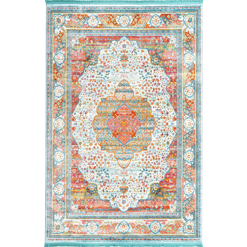 Baracoa Collection, Area Rug, Light Blue, 6' 0" x 9' 0", Rectangular. Picture 1