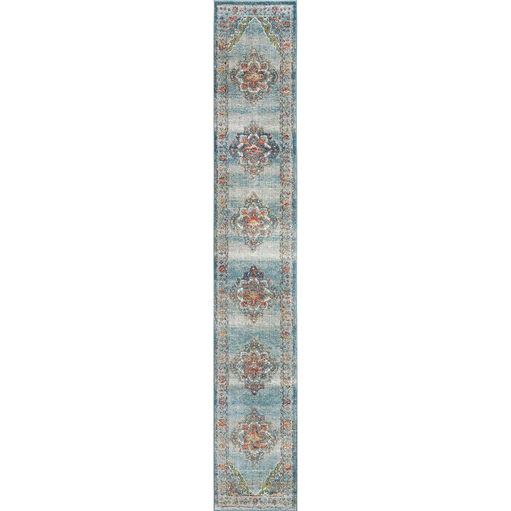 Unique Loom 16 Ft Runner in Blue (3161948). Picture 1