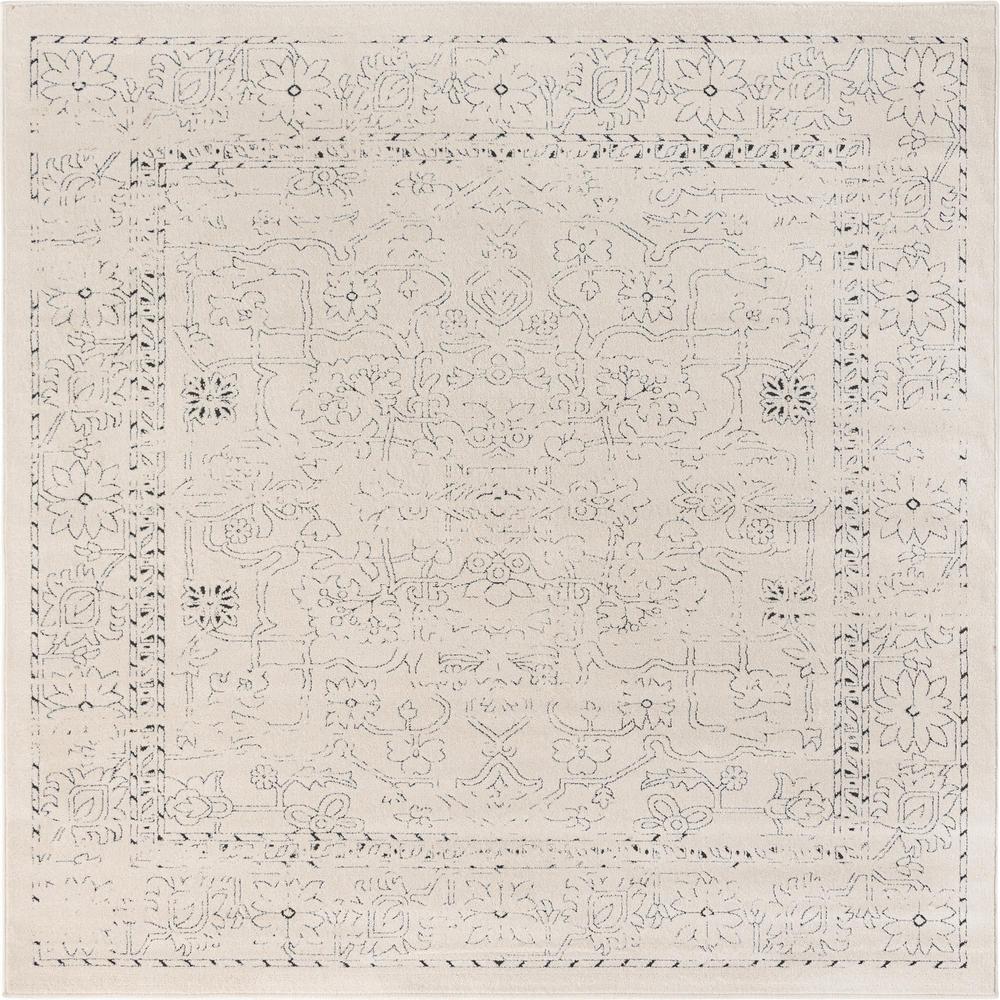 Unique Loom 8 Ft Square Rug in Ivory (3161913). Picture 1