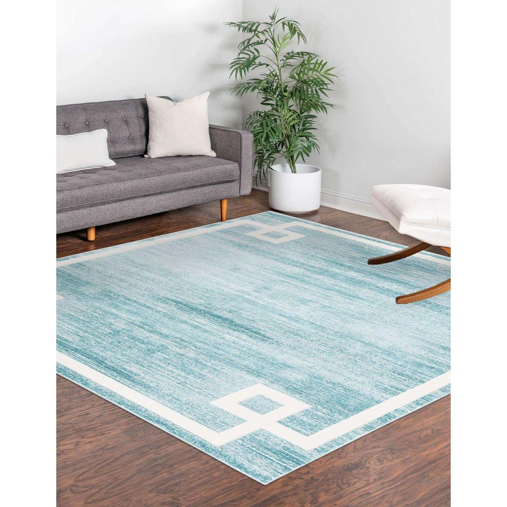 Uptown Lenox Hill Area Rug 1' 8" x 1' 8", Square Turquoise. Picture 3