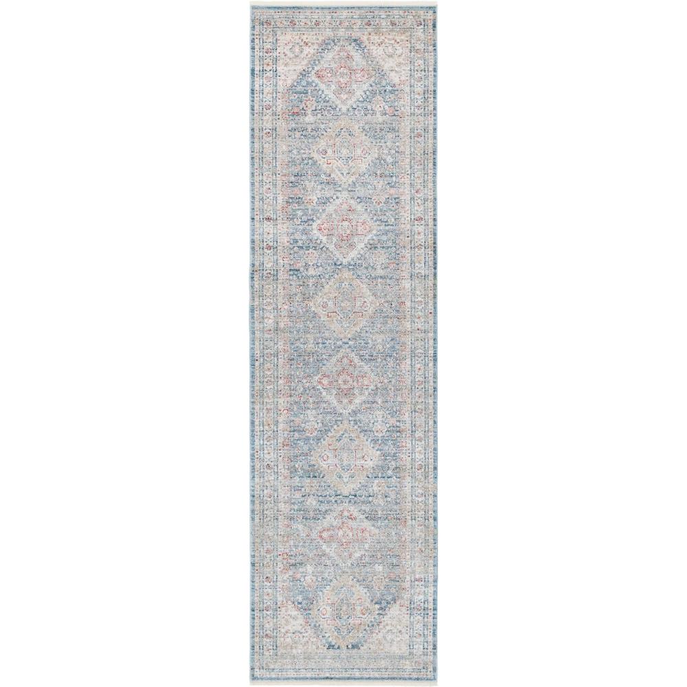 Unique Loom 10 Ft Runner in Blue (3147836). Picture 1