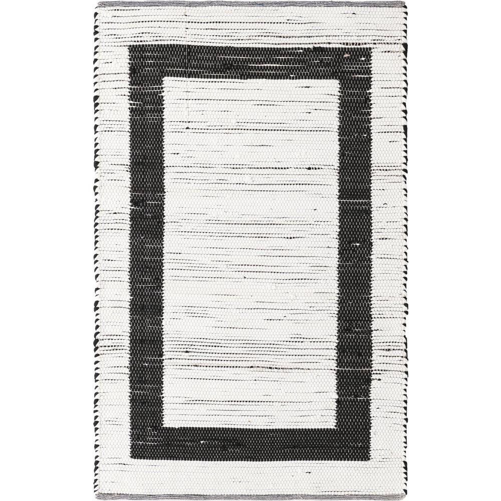 Unique Loom Rectangular 4x6 Rug in White (3153969). Picture 1