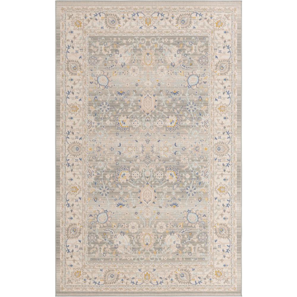 Unique Loom 1 Ft Square Sample Rug in Cloud Gray (3155060). Picture 1