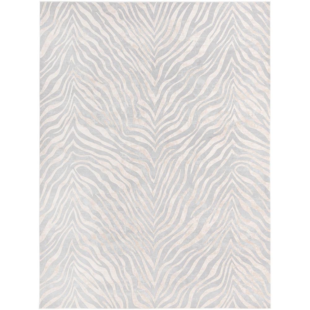 Finsbury Meghan Area Rug 9' 0" x 12' 0", Rectangular Gray and Ivory. Picture 1