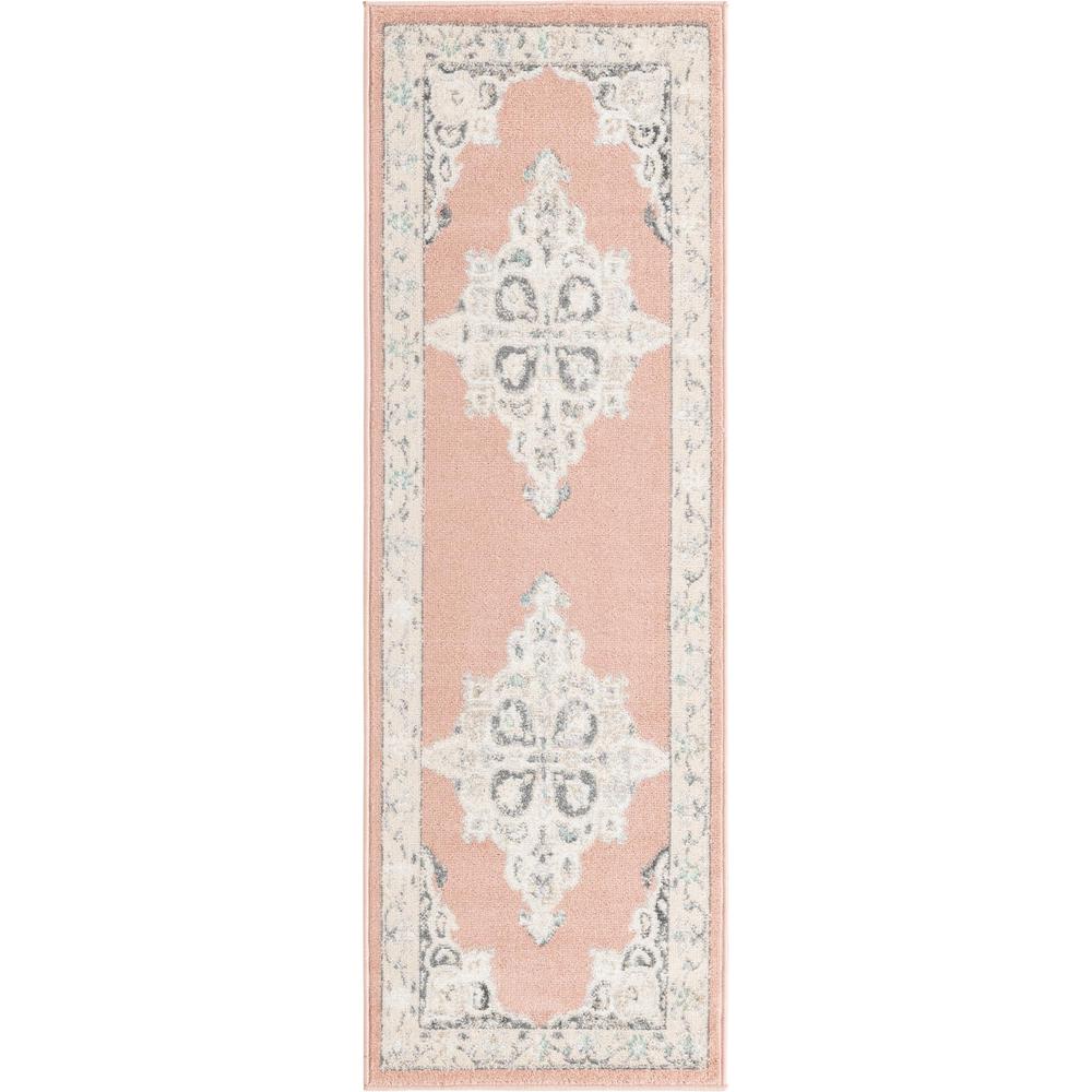 Unique Loom 6 Ft Runner in Pink (3158906). Picture 1