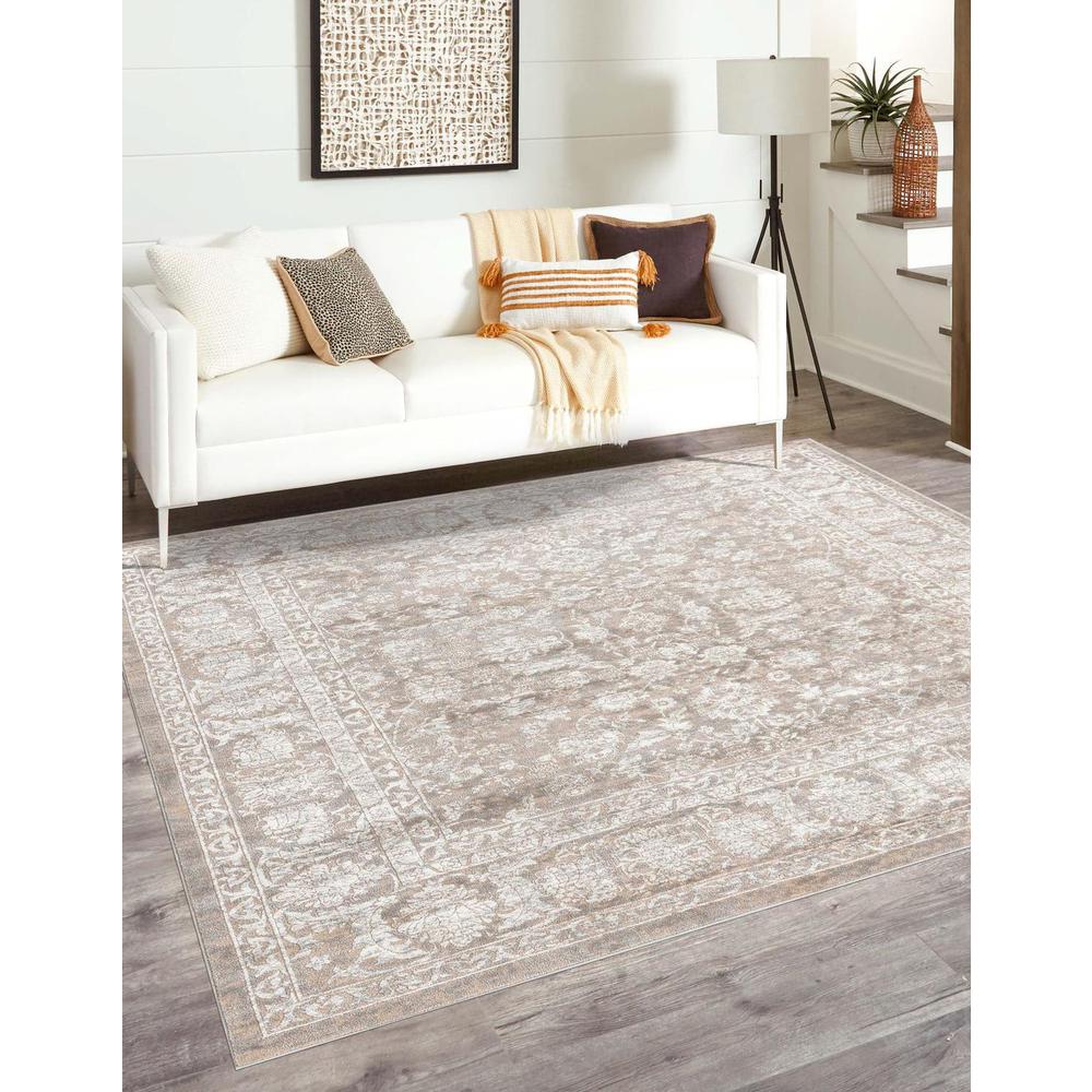 Uptown Area Rug 7' 10" x 7' 10", Square Gray. Picture 2